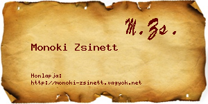 Monoki Zsinett névjegykártya
